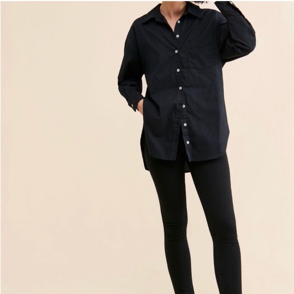 Anthropologie Tops - Anthropologie Black Button-Down Shirt